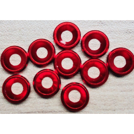 Rondelle cuvette M5 rouge 10pcs
